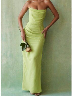 HOUSE OF CB Adrienne Dress - Lime Green